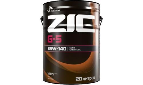 Масло трансмиссионное ZIC G-5 85w140, полусинтетическое, API GL-5, для МКПП, 20л, арт. 192692