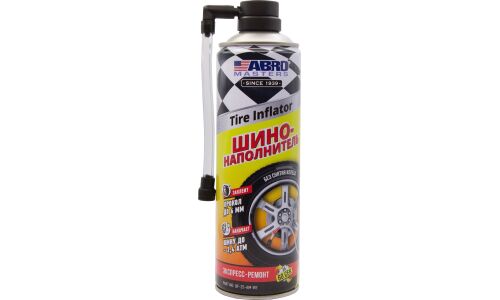 Аварийный герметик для колес ABRO Masters Tire Inflator, баллон 540мл (с трубкой), арт. QF-25-AM-RE
