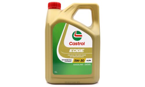 Масло моторное Castrol Edge 5w30, синтетическое, API SL, ACEA A3/B4, универсальное, 4л, арт. 3430671
