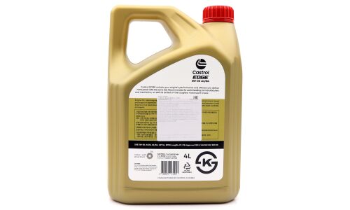 Масло моторное Castrol Edge 5w30, синтетическое, API SL, ACEA A3/B4, универсальное, 4л, арт. 3430671