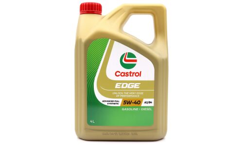 Масло моторное Castrol Edge 5w40, синтетическое, API SP, ACEA A3/B4, универсальное, 4л, арт. 3430673