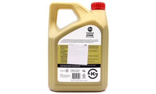 Масло моторное Castrol Edge 5w40, синтетическое, API SP, ACEA A3/B4, универсальное, 4л, арт. 3430673