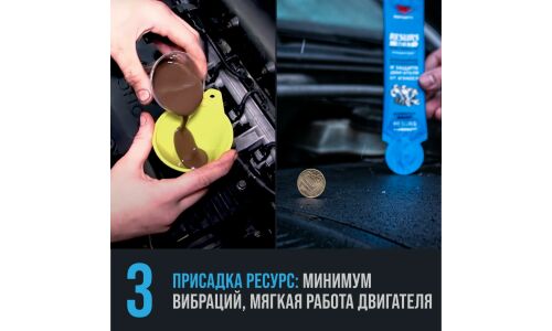 Набор для полной раскоксовки двигателя ВМПАвто, в 3 этапа (пенная раскоксовка, раскоксойл, Resurs Next), арт. 8512