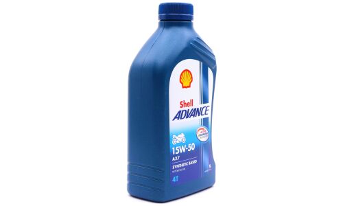 Масло для мотоциклов Shell Advance 4T AX7 15w50, синтетическое, API SM, JASO MA2, 4-тактное, 1л, арт. 550053817