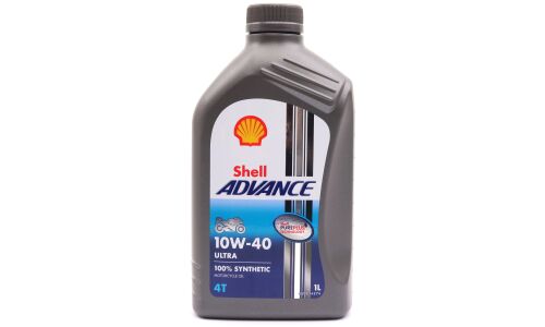 Масло для мотоциклов Shell Advance 4T Ultra 10w40, синтетическое, API SN, JASO MA2, 4-тактное, 1л, арт. 550053785