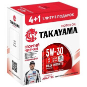 Масло моторное Takayama Adaptec 5w30, синтетическое, API SP, ILSAC GF-6A, для бензинового двигателя, промопак 4+1л, арт. 101942