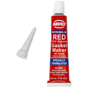 Герметик-прокладка АВRО Masters Red RTV Silicone Gasket Maker Hi-Temp, силиконовый, термостойкий (до +343°C) красный, туба 32г, арт. 11-АВ-CH-32