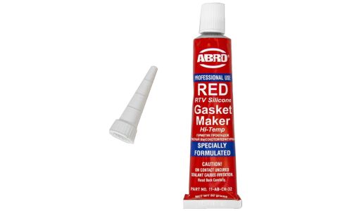 Герметик-прокладка АВRО Masters Red RTV Silicone Gasket Maker Hi-Temp, силиконовый, термостойкий (до +343°C) красный, туба 32г, арт. 11-АВ-CH-32