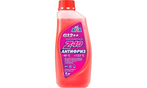 Антифриз AGA Z40, G12++, красный, -40°C, 1кг, арт. AGA001Z