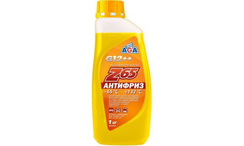 Антифриз AGA Z65, G12++, жёлтый, -65°C, 1кг, арт. AGA042Z