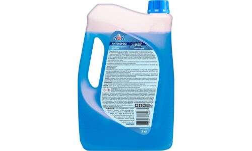 Антифриз AGA Z45ev, G12++, синий, -45°C, 5кг, арт. AGA306Z