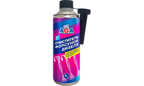 Очиститель форсунок AGA, присадка в дизельное топливо, снижает расход, бутылка 335мл, арт. AGA802F
