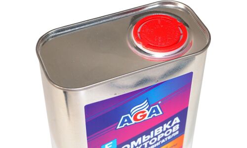 Промывка инжекторов AGA, для использования со специальными аппаратами, для бензиновых двигателей, банка 1л, арт. AGA814F
