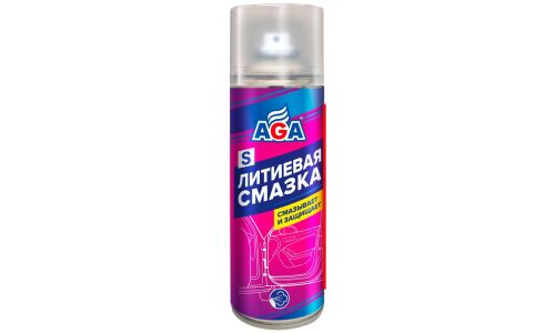 Смазка аэрозольная AGA, литиевая, водостойкая, баллон 520мл, арт. AGA853S