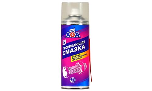 Смазка проникающая (жидкий ключ) AGA, многоцелевая, антикоррозийная, аэрозоль 520мл, арт. AGA854S