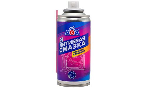 Смазка аэрозольная AGA, литиевая, водостойкая, баллон 210мл, арт. AGA853S