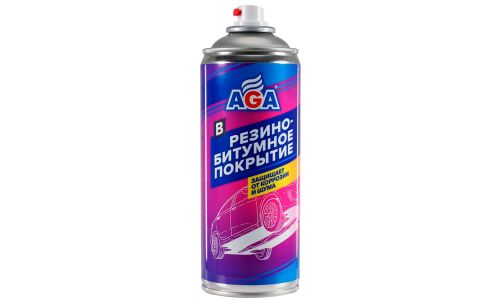 Покрытие антикоррозийное AGA, резинобитумное, с эффектом шумоизоляции, аэрозоль 520мл, арт. AGA951B