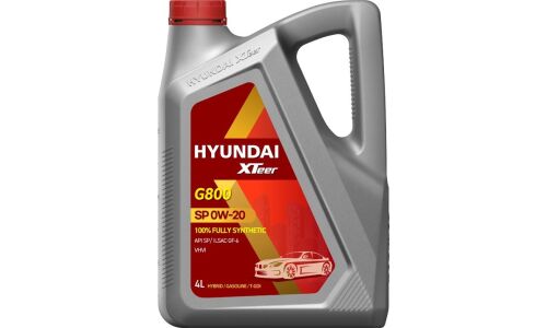 Масло моторное Hyundai XTeer G800 0w20, синтетическое, API SP, ILSAC GF-6A, для бензинового двигателя, 4л, арт. 1041121