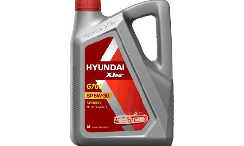 Масло моторное Hyundai XTeer G700 5w30, синтетическое, API SP, ILSAC GF-6A, для бензинового двигателя, 4л, арт. 1041135