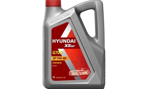 Масло моторное Hyundai XTeer G700 5w40, синтетическое, API SP, для бензинового двигателя, 4л, арт. 1041136
