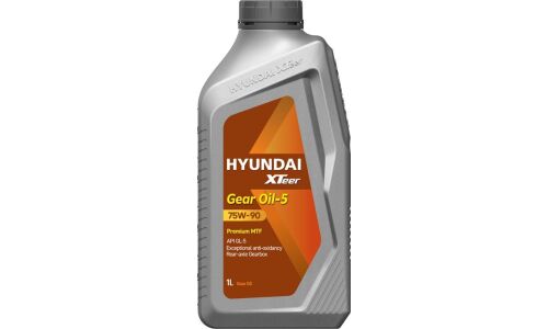 Масло трансмиссионное Hyundai XTeer Gear Oil-5 75w90, полусинтетическое, API GL-5, для МКПП и дифференциалов, 1л, арт. 1011439