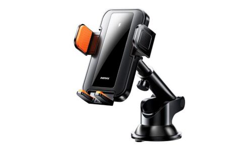 Держатель для телефона Remax Wireless Charging Car Holder, 2в1 (присоска и прищепка на дефлектор), с функцией беспроводной зарядки 15Вт, черный, арт. RM-C31