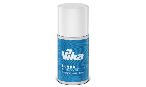 Краска для ремонта сколов и царапин Vika 1К, прозрачная (лак), акриловая, флакон с кисточкой 15мл, арт. 70000