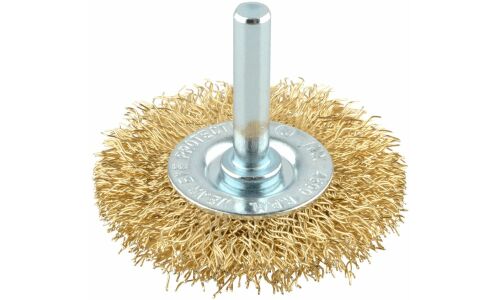 Щетка металлическая зачистная для дрели, АвтоДело плоская D-65мм