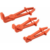 Зажимы для шлангов с фиксатором, АвтоДело изогнутые 90° , набор 3пр D-17-25-38мм