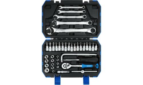 Набор инструментов Рокот, с трещоткой, под размер 1/4", комплект 40 предметов, арт. 689-014