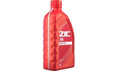 Масло моторное ZIC X4 10w40, полусинтетическое, API SN, для бензинового двигателя, 1л, арт. 132766