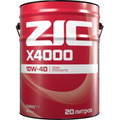 Масло моторное ZIC X4000 10w40, полусинтетическое, API CI-4, для дизельного двигателя, 20л, арт. 192767