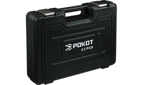 Набор инструментов Рокот, с трещоткой, под размеры 1/2, 1/4", комплект 83 предмета, арт. 736-123