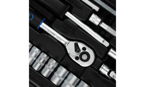 Набор инструментов Рокот, с трещоткой, под размер 1/4", комплект 46 предметов, арт. 736-125