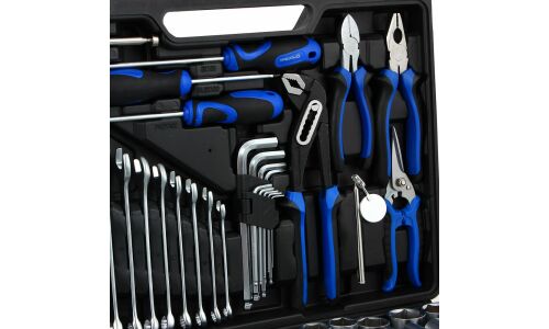 Набор инструментов Рокот, с трещоткой, под размеры 1/2, 1/4", комплект 140 предметов, арт. 736-206