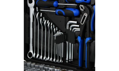 Набор инструментов Рокот, с трещоткой, под размеры 1/2, 1/4", комплект 140 предметов, арт. 736-206