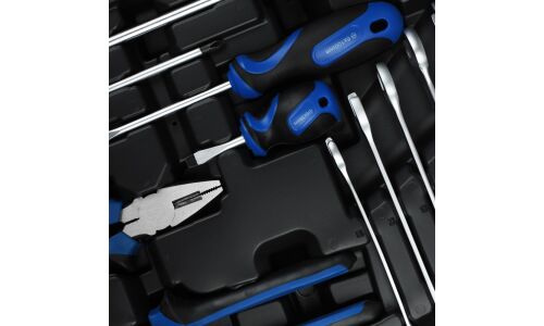 Набор инструментов Рокот, с трещоткой, под размеры 1/2, 1/4", комплект 66 предметов, арт. 736-124