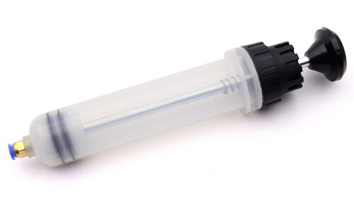 Шприц Маслозаливной 200мл, прозрачный, гибкая трубка