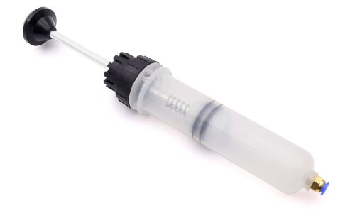 Шприц Маслозаливной 200мл, прозрачный, гибкая трубка