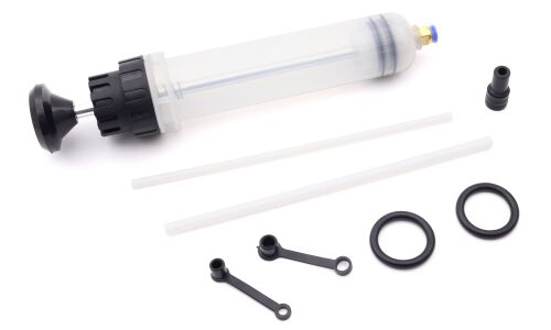 Шприц Маслозаливной 200мл, прозрачный, гибкая трубка