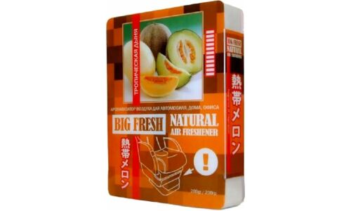 Ароматизатор под сиденье FKVJP Big Fresh Тропическая дыня, гелевый, плоский футляр 200мл, арт. BF-65