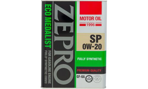 Масло моторное Zepro Eco Medalist 0w20, синтетическое, API SP, ILSAC GF-6A, для бензинового двигателя, 4л, арт. 4250-004-0