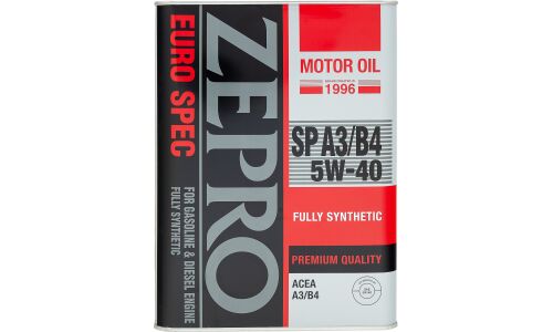 Масло моторное Zepro Euro Spec 5w40, синтетическое, API SP, ACEA A3/B4, универсальное, 4л, арт. 1849-004-0