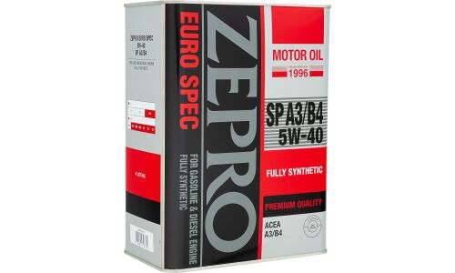 Масло моторное Zepro Euro Spec 5w40, синтетическое, API SP, ACEA A3/B4, универсальное, 4л, арт. 1849-004-0