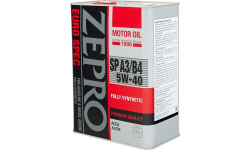 Масло моторное Zepro Euro Spec 5w40, синтетическое, API SP, ACEA A3/B4, универсальное, 4л, арт. 1849-004-0