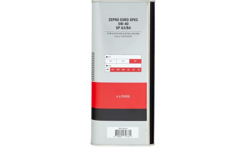 Масло моторное Zepro Euro Spec 5w40, синтетическое, API SP, ACEA A3/B4, универсальное, 4л, арт. 1849-004-0