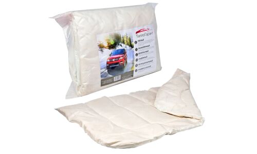 Утеплитель двигателя ТеплоГарант (автоодеяло), размер L (160х90см), для кроссоверов и внедорожников, белый цвет