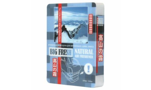 Ароматизатор под сиденье FKVJP Big Fresh Альпийская свежесть, гелевый, плоский футляр 200мл, арт. AR-BF18
