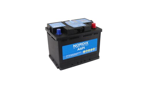 Аккумулятор Nordix LN2/L2(H5) L, 60Ач, CCA 680А, необслуживаемый, технология AGM