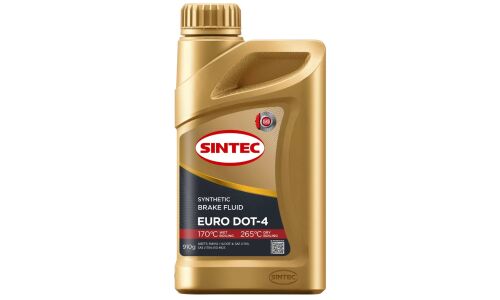 Жидкость тормозная Sintec Brake Fluid Euro, DOT 4, 910г, арт. 800736